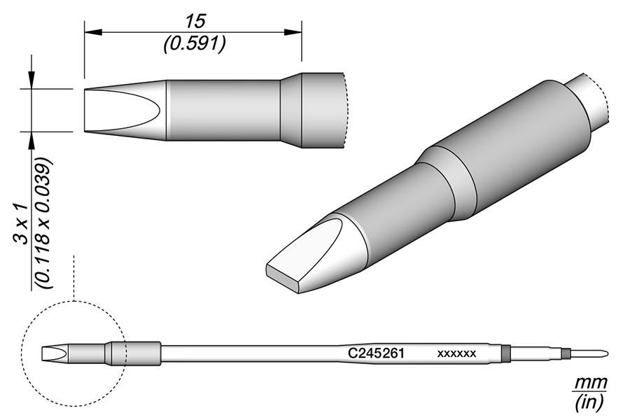 C245261 - Chisel Cartridge 3 x 1 L